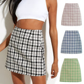 work outfits women Autumn and Winter New Chanel Style Woolen High Waist Skirt Retro Well Plaid A- Line Skirt for Women